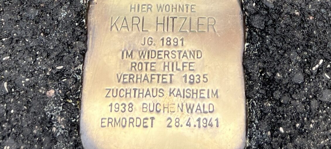 Gedenkstein für Karl Hitzler wiedereingesetzt