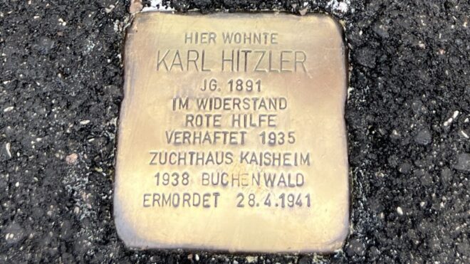 Gedenkstein für Karl Hitzler wiedereingesetzt